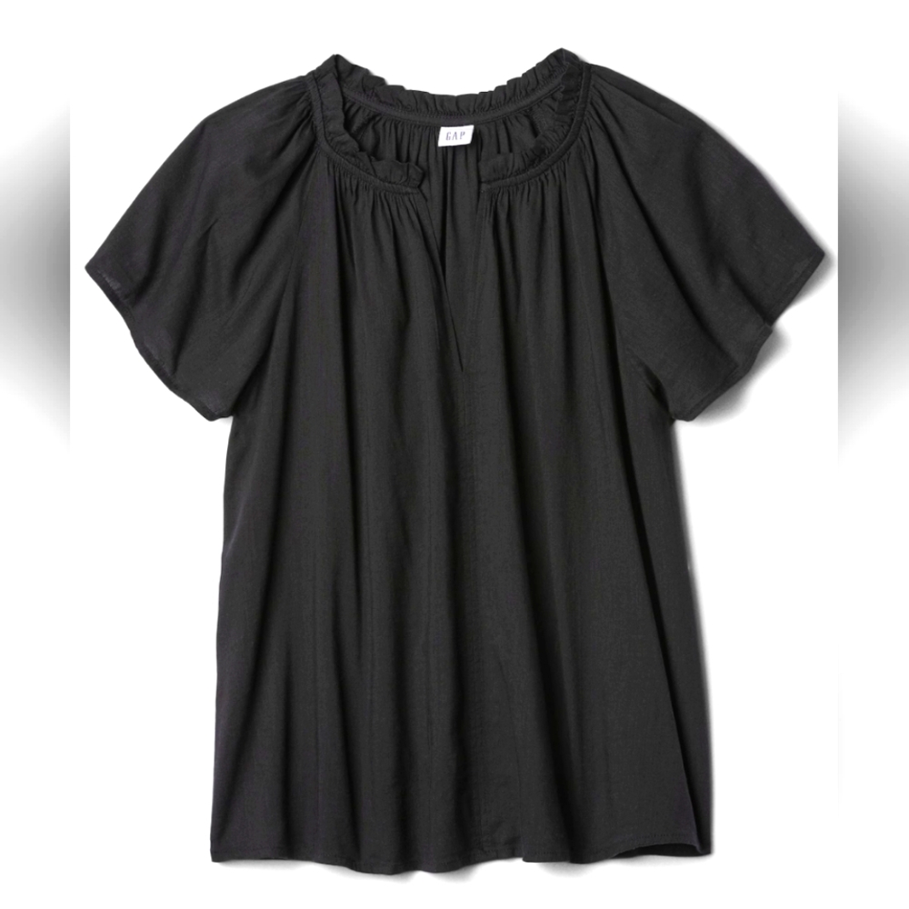 Gap Splitneck Flutter Sleeve Top